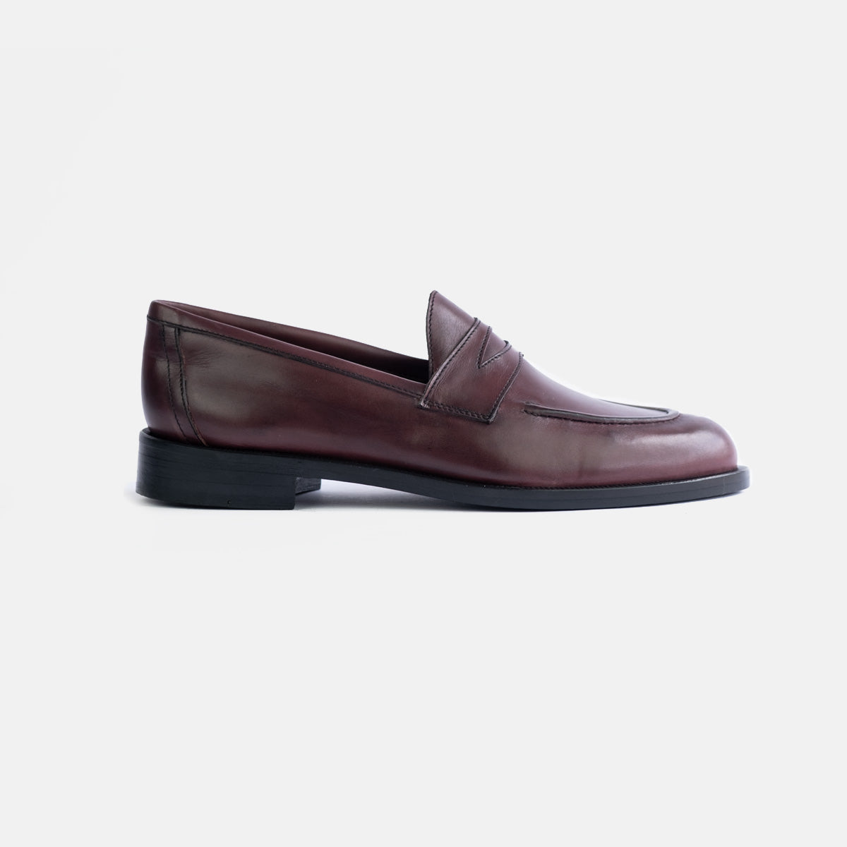 burgundy penny loafers