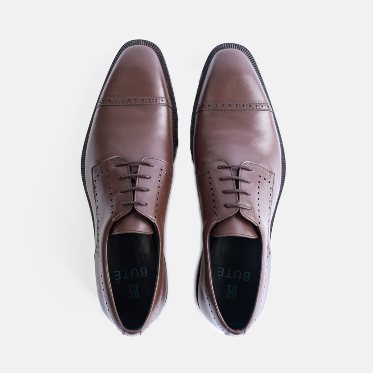 mørkebrun lædersko