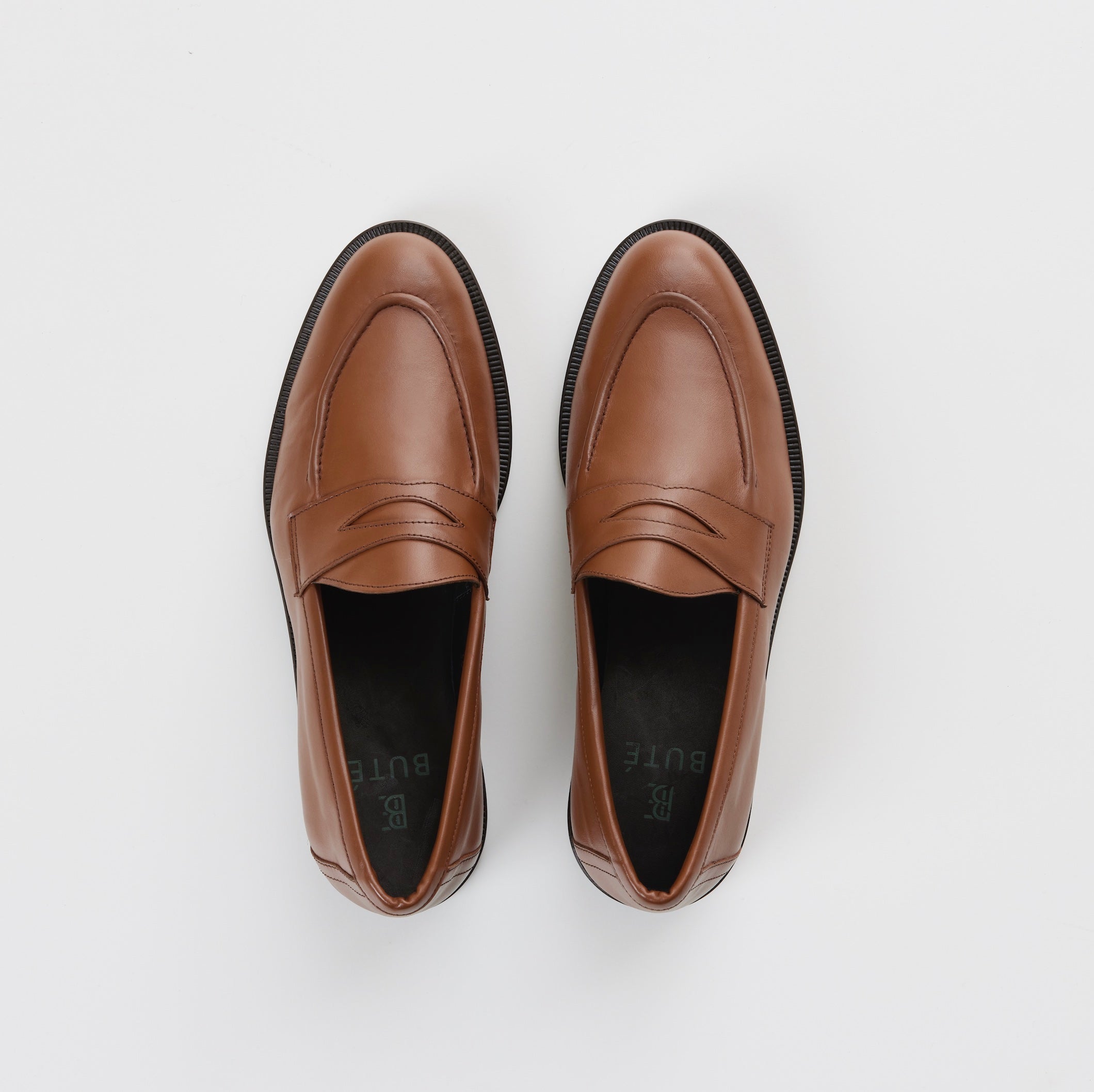 cognac farvet loafers
