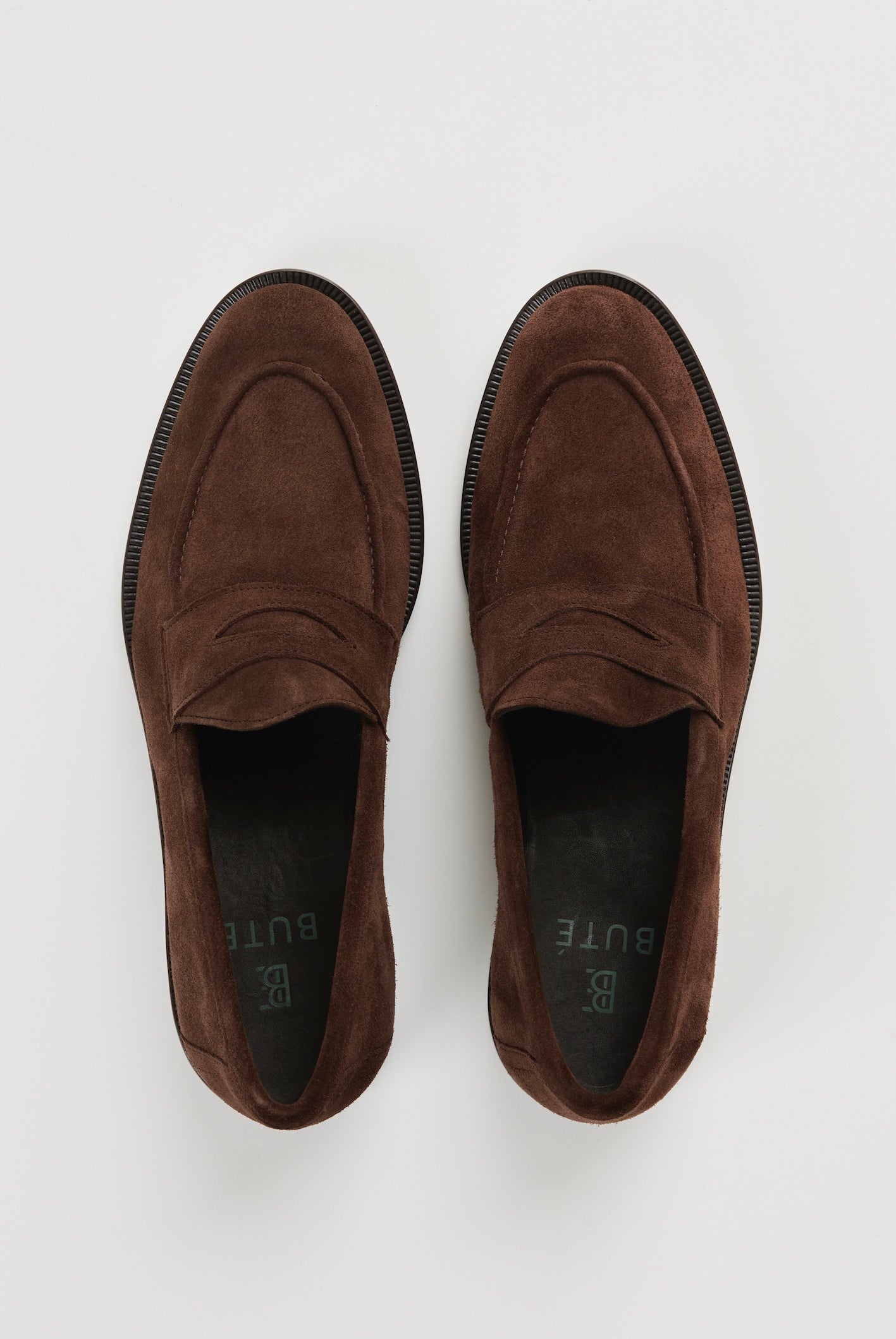 mørkebrun ruskinds loafers