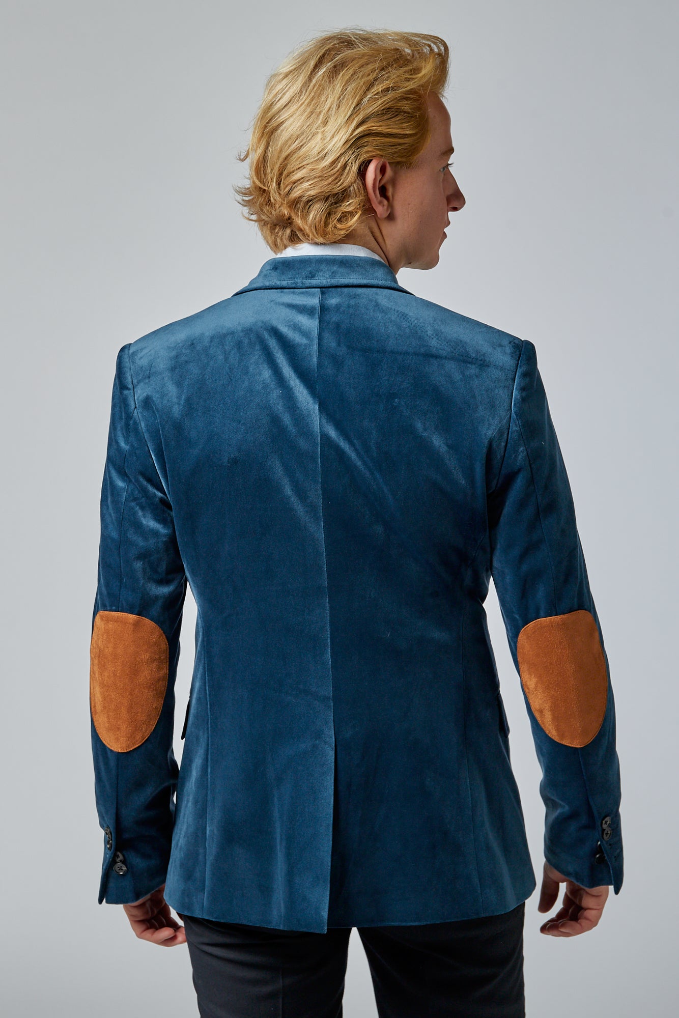 patches på velour blazer