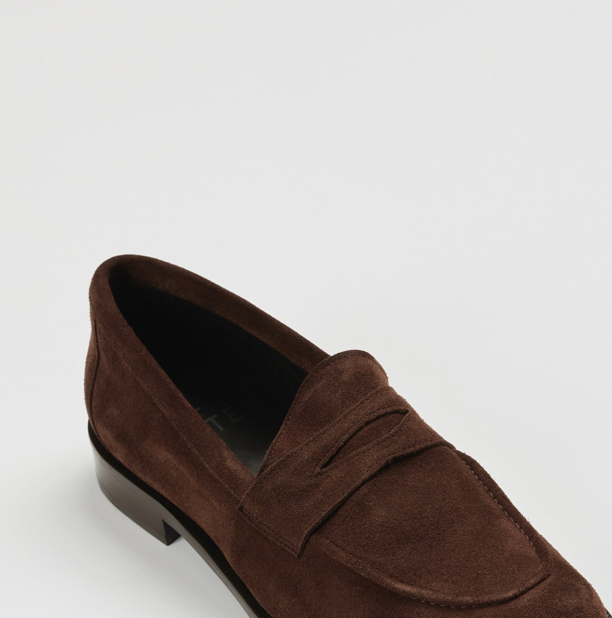 brun ruskind loafer